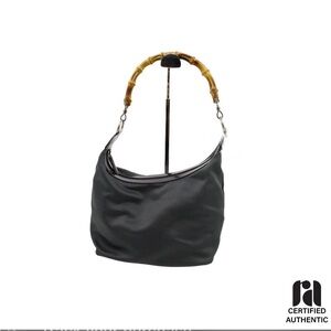 Gucci Bamboo Nylon Hobo Bag